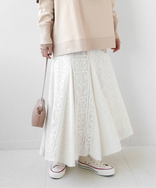 JOURNAL STANDARD relume（ジャーナルスタンダード　レリューム）の「《予約》ミックスレースマーメイドスカート◆（スカート・ナチュラル/(016)/36/在庫あり/38）」の9枚目の写真
