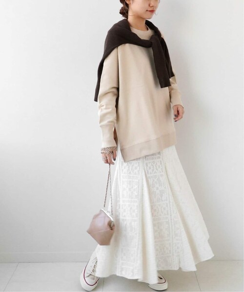 JOURNAL STANDARD relume（ジャーナルスタンダード　レリューム）の「《予約》ミックスレースマーメイドスカート◆（スカート・ナチュラル/(016)/36/在庫あり/38）」の4枚目の写真