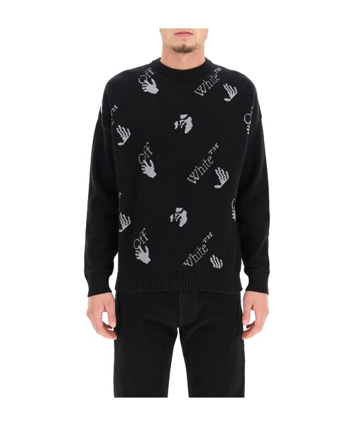 off white（オフホワイト）の「21FW 오프화이트 로고 인타르시아 스웨터 OMHE095F21KNI001 1009（その他・기타・XS/S/M/L）」の2枚目の写真