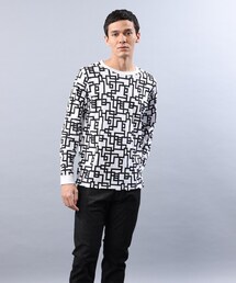 TAKEO KIKUCHI（タケオキクチ）の「◆TOMOYASU HOTEI × TAKEO KIKUCHI プリント長袖Tシャツ（トップス・メンズ）」
