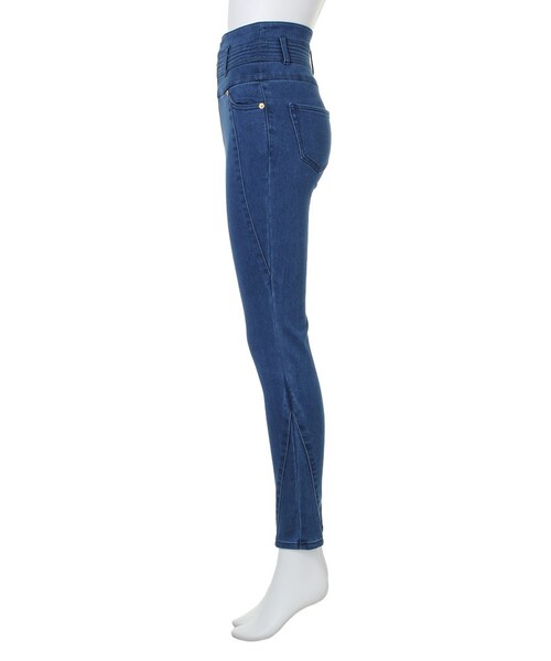 MURUA（ムルーア）の「【BASIC】ZIP切替スキニーPT（パンツ・レディース・ブラック/ブルー/インディゴ・0/1/2/3）」の6枚目の写真