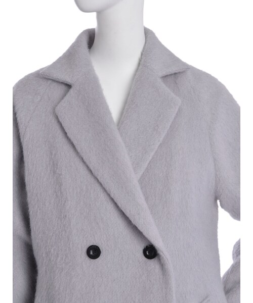 MURUA（ムルーア）の「【FEMININE】シャギーコート（ジャケット/アウター・レディース・グレー/グリーン/ブルー・1/2）」の12枚目の写真