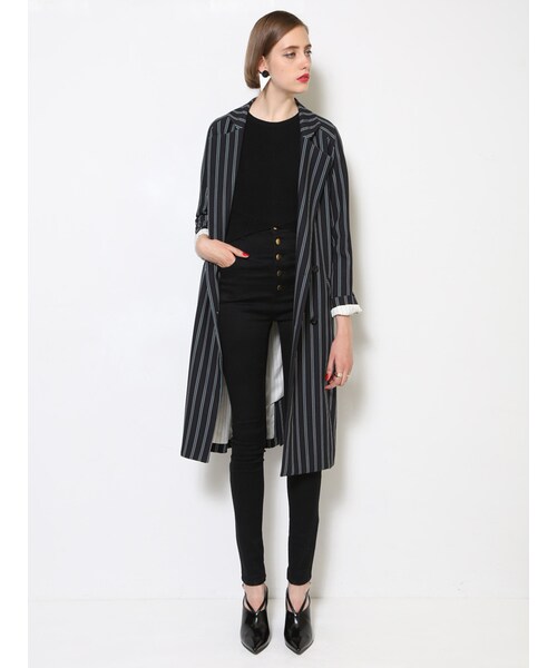 MURUA(ムルーア)の「【CASUAL】ロングラグランダブルコート(ジャケット/アウター・レディース・ブラック/グリーン/ベージュ/ミックス・1/2)」の6枚目の写真