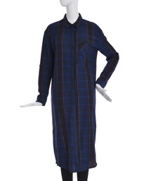 MURUA | 【CASUAL】ナローラインチェックロングSH(トップス)