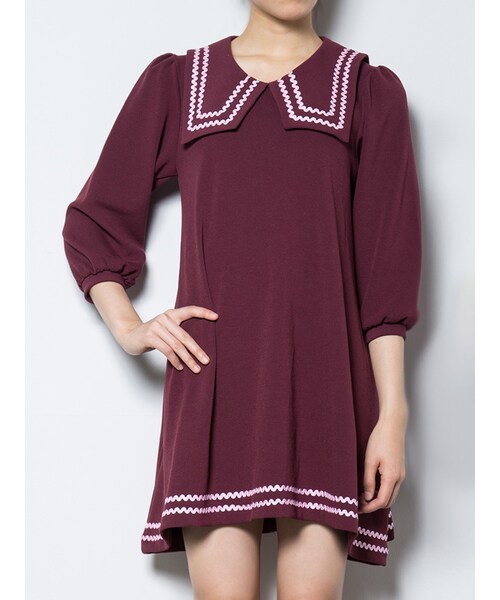 PAMEO POSE（パメオポーズ）の「WEDNESDAY ONEPIECE（ワンピース/ドレス・レディース・ブラック/レッド・F）」の7枚目の写真