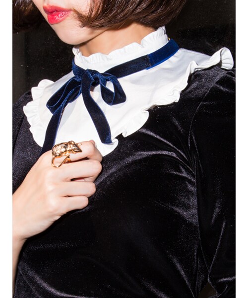 PAMEO POSE（パメオポーズ）の「【再入荷リクエスト受付中】FRILL STAND COLLAR（トップス・レディース・ホワイト・F）」の3枚目の写真
