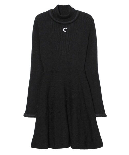 PAMEO POSE（パメオポーズ）の「【先行予約】MOON KNIT ONEPIECE（ワンピース/ドレス・レディース・ホワイト/ブラック/レッド・F）」の2枚目の写真
