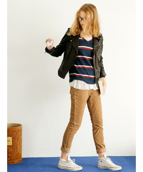 Ungrid（アングリッド）の「《andGIRL10月号掲載》 【Ｃａｓｕａｌ】ストレートコーデュロイＰＴ（パンツ・レディース・オフホワイト/ブラック/ベージュ・S/M）」の5枚目の写真