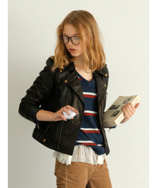 Ungrid（アングリッド）の「《andGIRL10月号 中村アンｻﾝ着用》 【Lady Like】ノースリレースブラウス（トップス・レディース・オフホワイト/ブラック・F）」の4枚目の写真