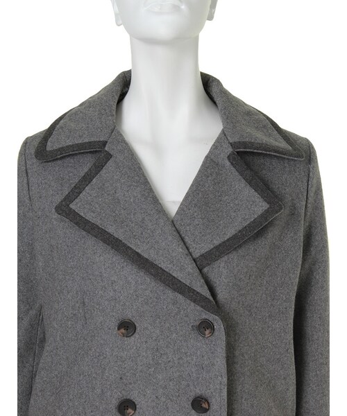 Ungrid（アングリッド）の「【Casual】ダブルブレストコート（ジャケット/アウター・レディース・グレー/ネイビー・S/M）」の6枚目の写真