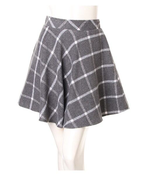 INGNI（イング）の「シャギーチェック／フレアスカート（スカート・レディース・ｵﾌﾎﾜｲﾄ/ｸﾛ/ｸﾞﾚｰ/ｵﾌﾎﾜｲﾄ/ｸﾛ/ｵﾌﾎﾜｲﾄ/ｺﾝ/ｵﾌﾎﾜｲﾄ・M）」の9枚目の写真