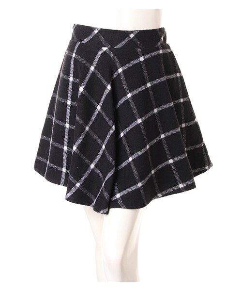 INGNI（イング）の「シャギーチェック／フレアスカート（スカート・レディース・ｵﾌﾎﾜｲﾄ/ｸﾛ/ｸﾞﾚｰ/ｵﾌﾎﾜｲﾄ/ｸﾛ/ｵﾌﾎﾜｲﾄ/ｺﾝ/ｵﾌﾎﾜｲﾄ・M）」の10枚目の写真