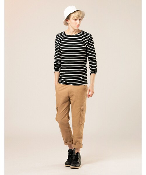 LOVFEE（ラッフィ）の「Le gentle 質感簡約素面工作長褲（パンツ・メンズ・丈青/卡其・S/M/L）」の11枚目の写真