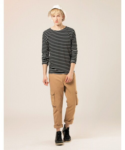 LOVFEE（ラッフィ）の「Le gentle 質感簡約素面工作長褲（パンツ・メンズ・丈青/卡其・S/M/L）」の10枚目の写真