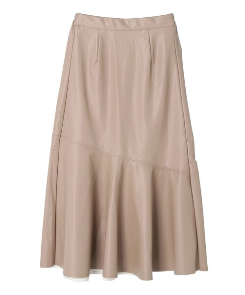 Green　Parks（グリーンパークス）の「・ELENCARE DUE 合皮マーメイドスカート（スカート・ブラック/ボルドー/ベージュ/グリーン・F）」の12枚目の写真