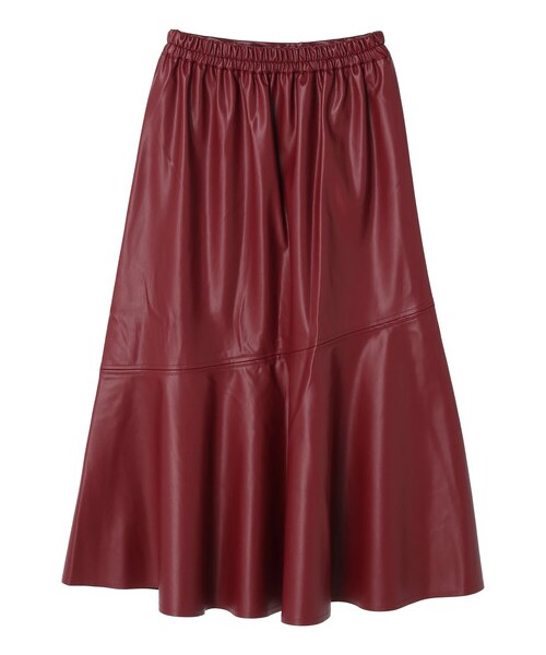 Green　Parks（グリーンパークス）の「・ELENCARE DUE 合皮マーメイドスカート（スカート・ブラック/ボルドー/ベージュ/グリーン・F）」の3枚目の写真