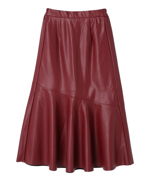 Green　Parks（グリーンパークス）の「・ELENCARE DUE 合皮マーメイドスカート（スカート・ブラック/ボルドー/ベージュ/グリーン・F）」の11枚目の写真