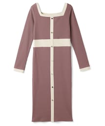 GRL | 配色ラインタイトリブテレコワンピース(ワンピース)