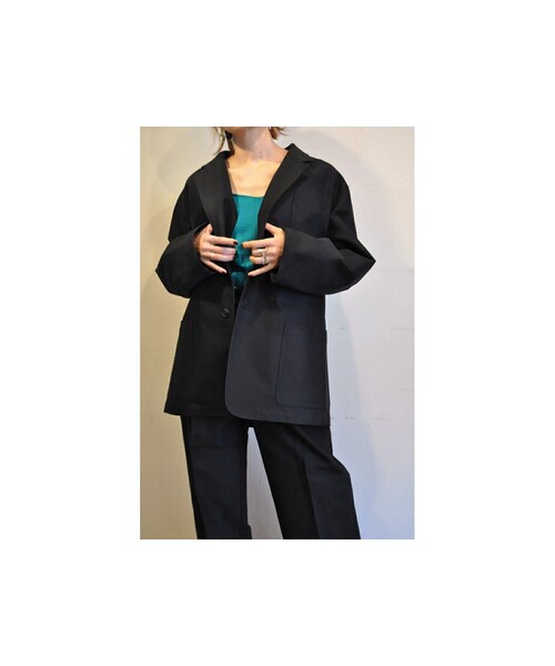 --（--）の「オーガストオーバージャケット（テーラードジャケット・レディース・ブラウン/ブラック・one）」の2枚目の写真