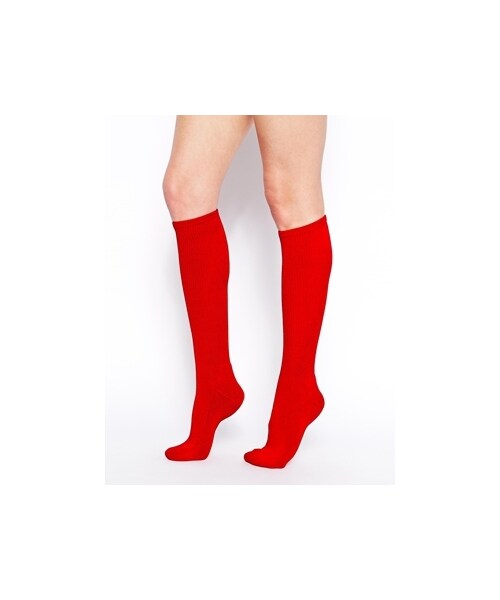 American Apparel（アメリカンアパレル）の「American Apparel Knee High Socks Cherry
