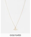 Vivienne Westwood | Vivienne Westwood Thin Flat Lines Orb Pendant Necklace - Gold(Necklace)