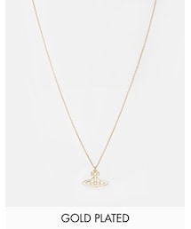 Vivienne Westwood | Vivienne Westwood Thin Flat Lines Orb Pendant Necklace - Gold(ネックレス)