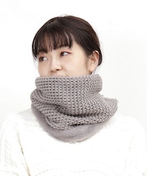 【小物使いで冬を楽しむ❄】ワッフルファーリバーシブルスヌード