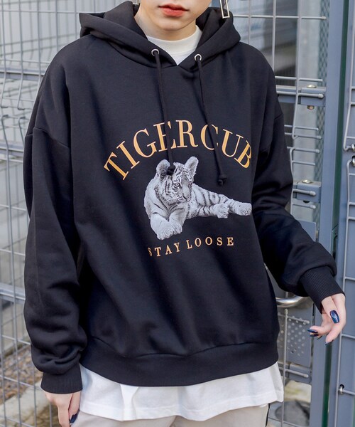 RASVOA(ラスボア)の「TIGERパーカー(パーカー・レディース・オフホワイト/ブラック・F)」の2枚目の写真