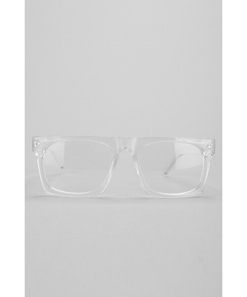 URBAN OUTFITTERS（アーバンアウトフィッターズ）の「Clear Flattop Square Readers（メガネ・メンズ・CLEAR・ONE SIZE）」の3枚目の写真