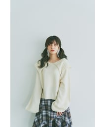 Bokanii ボカニー　Boka nii バンピーカラーニット　ブルー Bokanii ボカニー Boka nii バンピーカラーニット ブルーの通販 by
