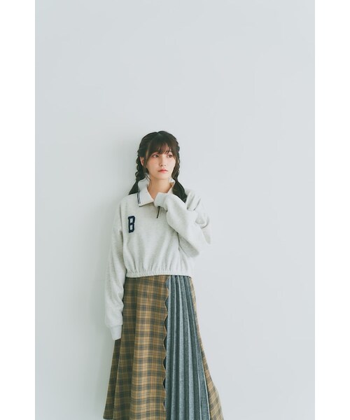 Bokanii プリーツスカート Boka nii（ボカニー）の「フロントウェーブプリーツスカート
