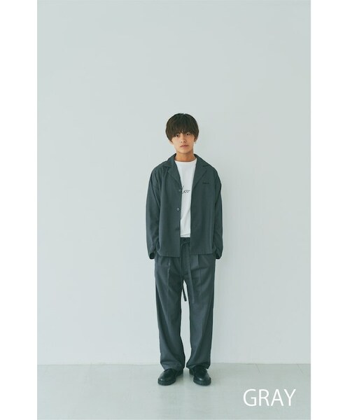 Boka nii(ボカニー)の「【Boka nii Loo】ビッグスラックスパンツ(スラックス・レディース・ネイビー/グレー・F)」の2枚目の写真