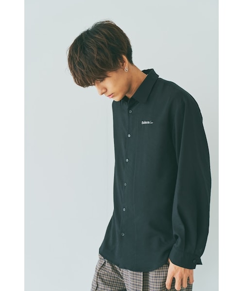 Boka nii(ボカニー)の「【Boka nii Loo】バックギャザービッグブラウス(シャツ/ブラウス・レディース・ブラック/ベージュ・F)」の3枚目の写真