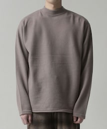 [aidaq] ハーフネックコットンルーズTシャツ