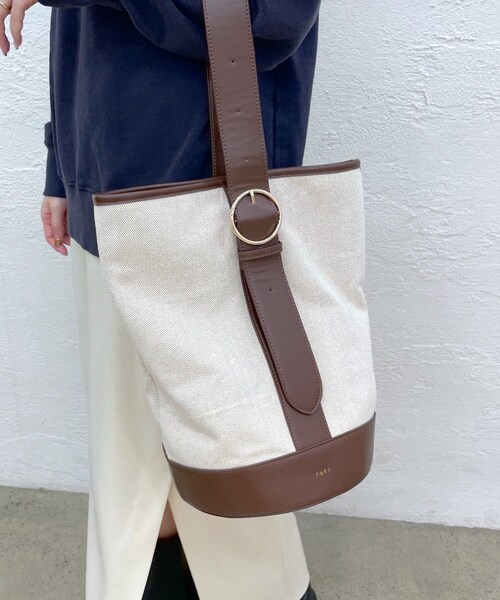 mystic（ミスティック）の「WEB限定 loti キャンバスコンビワンハンドルBAG（トートバッグ・レディース・ブラウン/ブラック・ONE）」の2枚目の写真