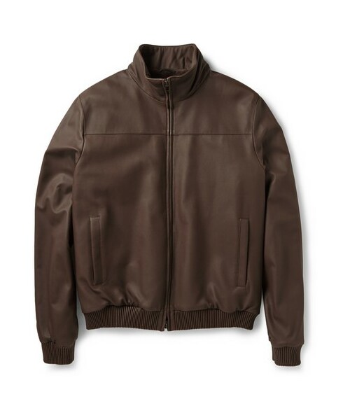 lined leather bomber jacket