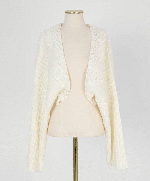 imvely（-）の「[IMVELY] リブオーバーフィットボレロカーディガン（カーディガン/ボレロ・レディース・블랙・FREE0(ミニブリー/XS~M), FREE1(一般ブリー/XS~M)）」の2枚目の写真