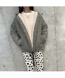 copine | ウエストドロー付き！ボア×キルティングリバーシブルミドル丈コート(その他アウター)