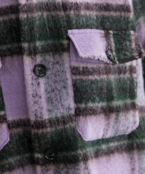 URBAN RESEARCH ID(アーバンリサーチ アイディー)の「URBAN RESEARCH iD 格紋CPO夾克(ジャケット/アウター・メンズ・紫色/駝色・M/L)」の13枚目の写真