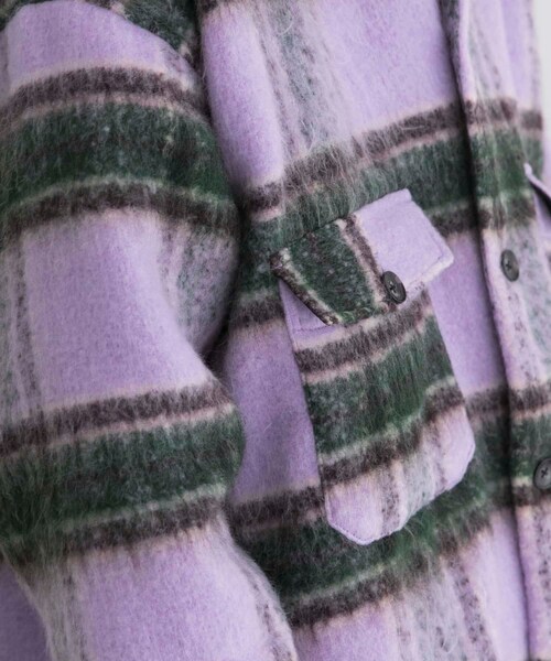 URBAN RESEARCH ID(アーバンリサーチ アイディー)の「URBAN RESEARCH iD 格紋CPO夾克(ジャケット/アウター・メンズ・紫色/駝色・M/L)」の14枚目の写真