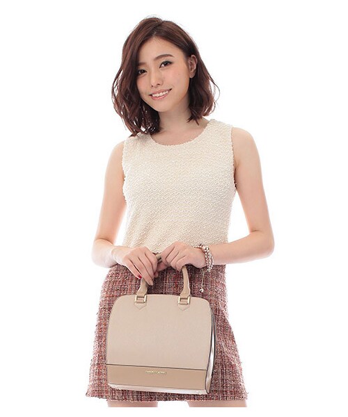 MIIA(ミーア)の「ブロッキングジャンスカ(ワンピース/ドレス・レディース・ブラック/グレー/ボルドー・F)」の3枚目の写真