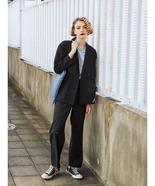 jouetie（ジュエティ）の「ダブルブレストジャケット【セットアップ対応】（テーラードジャケット・パープル/ブルー/グリーン/ブラック・M）」の19枚目の写真