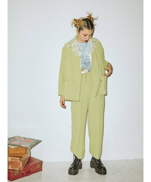 jouetie（ジュエティ）の「ダブルブレストジャケット【セットアップ対応】（テーラードジャケット・パープル/ブルー/グリーン/ブラック・M）」の22枚目の写真