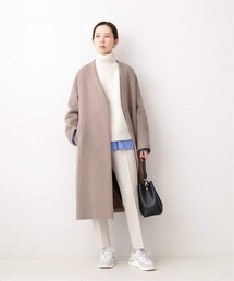 23区　MANTECO　マンテコ　リバーショートコート　ノーカラー　ピンク　30 2025年最新】23区 コート mantecoの人気アイテム - メルカリ