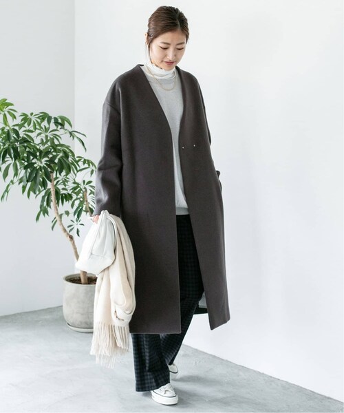 IENA manteco ネイビーノーカラーコート 追加》MANTECO ノーカラーコート◇ | イエナ(IENA) | マルイ