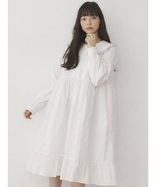 merry jenny（メリージェニー）の「bear刺繍フリルカラー