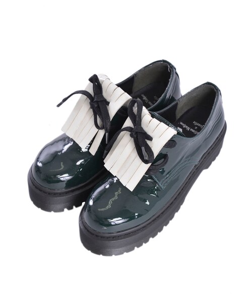jouetie（ジュエティ）の「【ＣＡＳＵＡＬ】松嶋尚美コラボエナメルローファー（シューズ・レディース・オフホワイト/ブラック/ダークグリーン・M/L）」の3枚目の写真