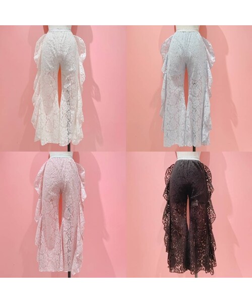 lilLilly（リルリリー）の「レースフリルパンツ【2022SS】（パンツ・レディース・IVORY/PINK/BLUE/BLACK）」の4枚目の写真