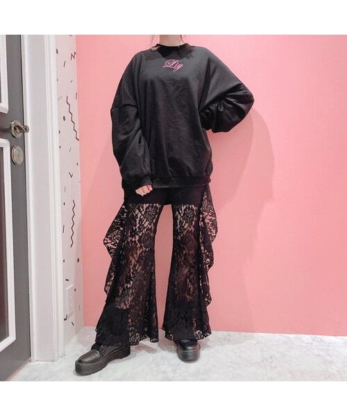 lilLilly（リルリリー）の「レースフリルパンツ【2022SS】（パンツ・レディース・IVORY/PINK/BLUE/BLACK）」の8枚目の写真