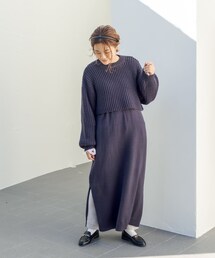 PUAL CE CIN | トップス×キャミワンピースのニットアンサンブル(アンサンブル)